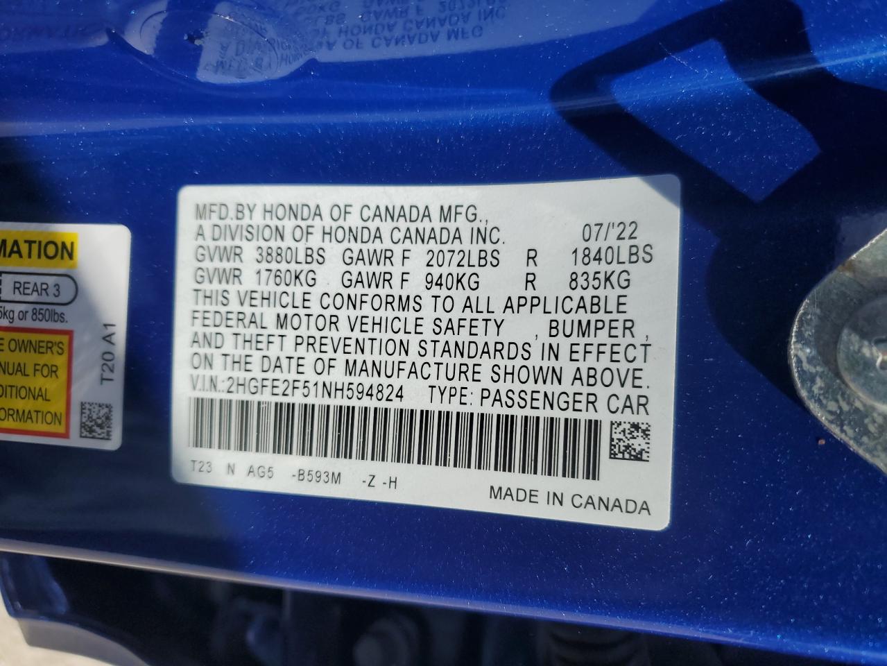 2022 Honda Civic - Image 15
