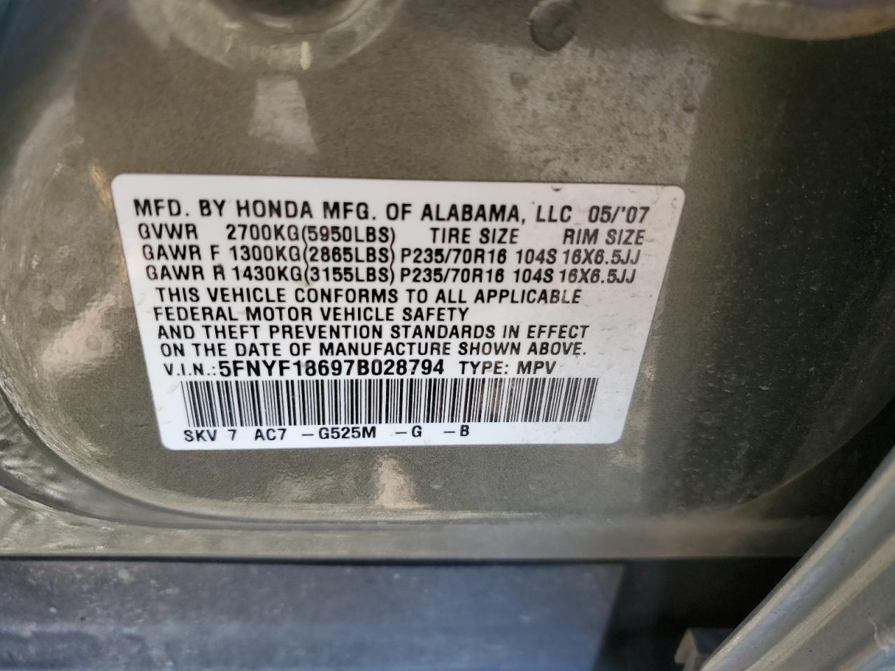 2007 Honda Pilot - Image 15