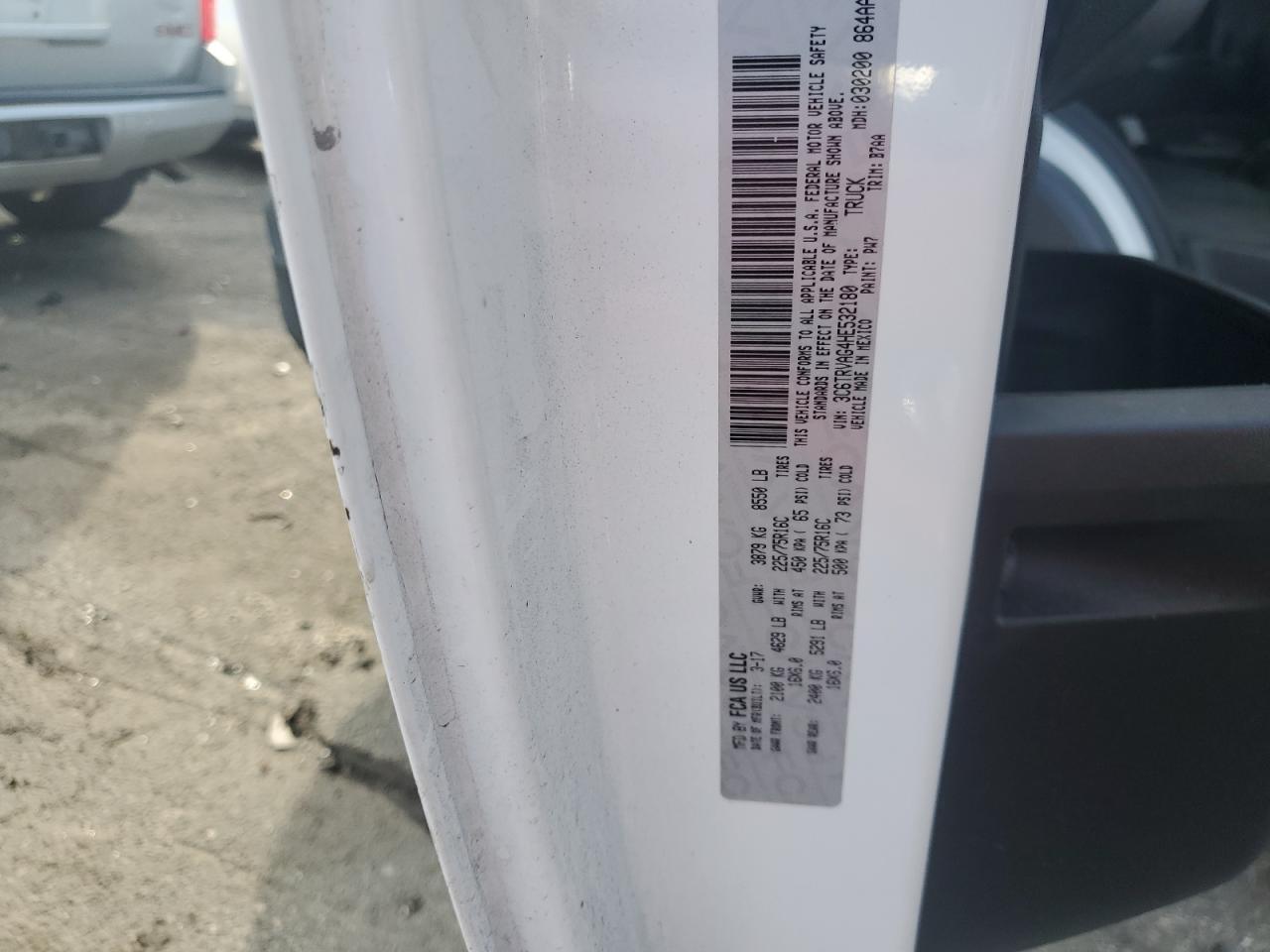 3C6TRVAG4HE532180 2017 Ram Promaster 1500 1500 Standard