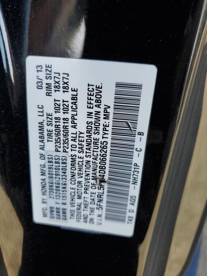 VIN 5FNRL5H94DB066265 2013 HONDA ODYSSEY no.13