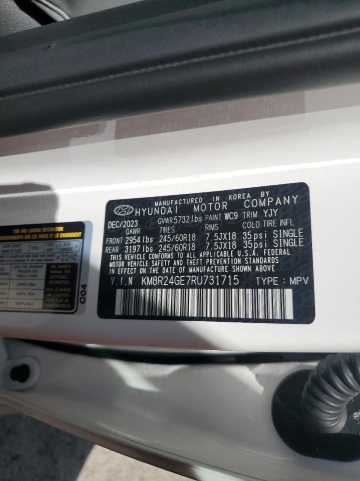 KM8R24GE7RU731715 2024 Hyundai Palisade Sel