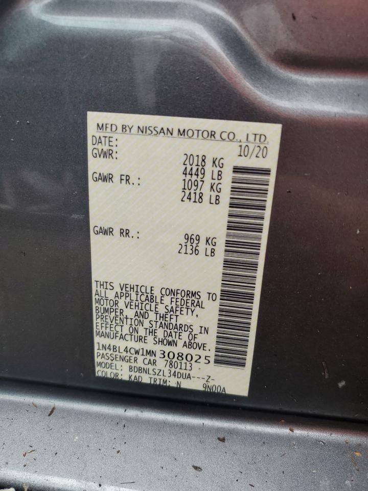 1N4BL4CW1MN308025 2021 Nissan Altima Sr