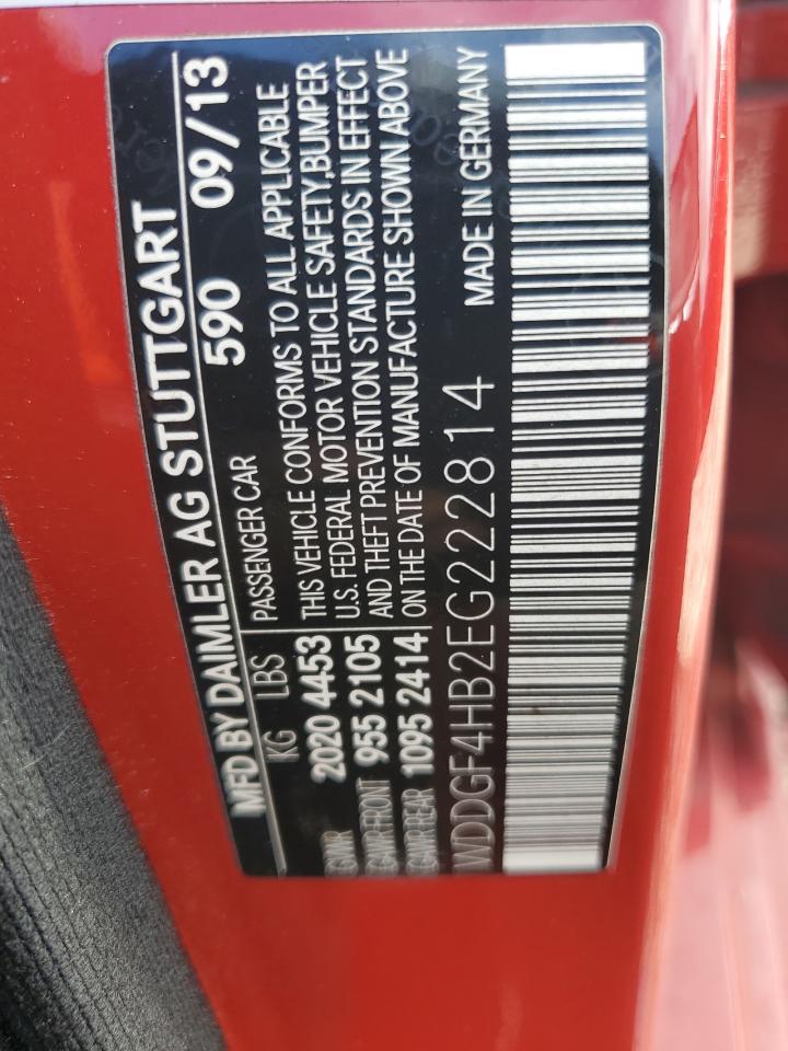 2014 Mercedes-Benz C 250 VIN: WDDGF4HB2EG222814 Lot: 76994394