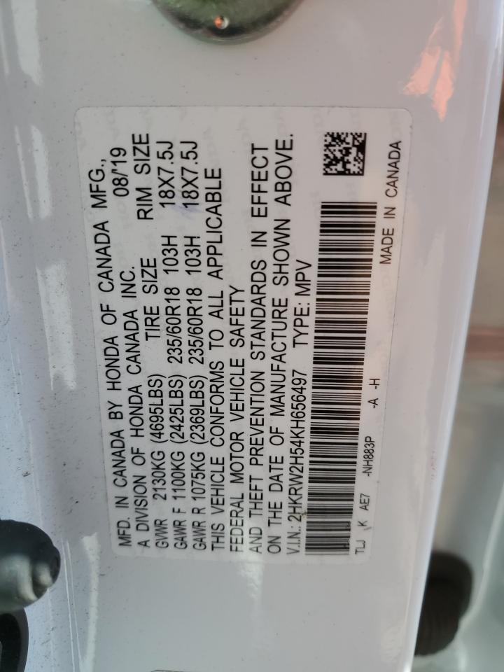 2HKRW2H54KH656497 2019 Honda Cr-V Ex