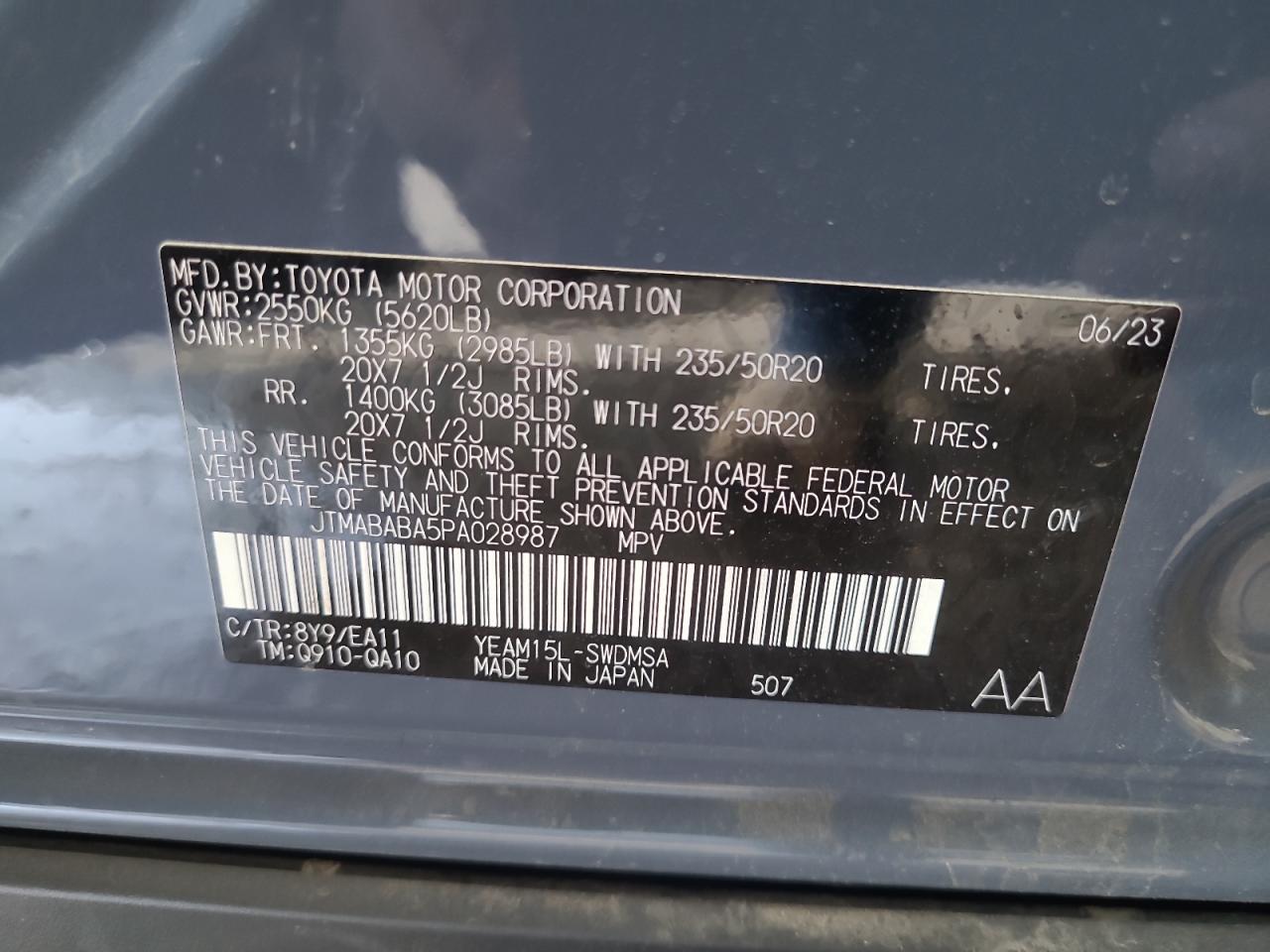 2023 Subaru Solterra Premium VIN: JTMABABA5PA028987 Lot: 74975114