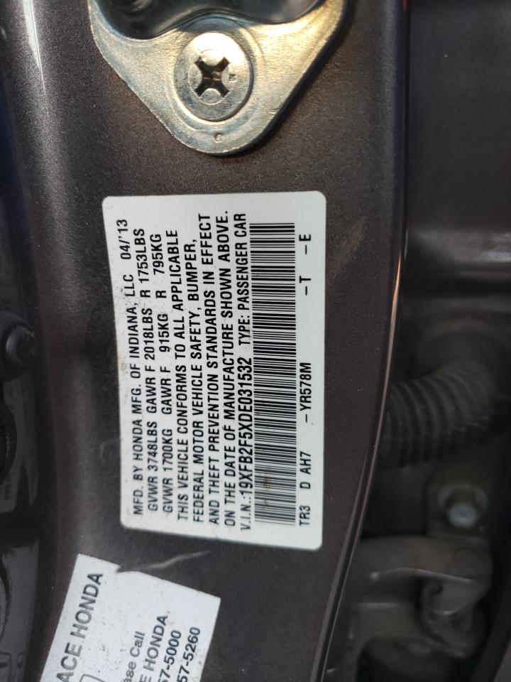 19XFB2F5XDE031532 2013 Honda Civic Lx