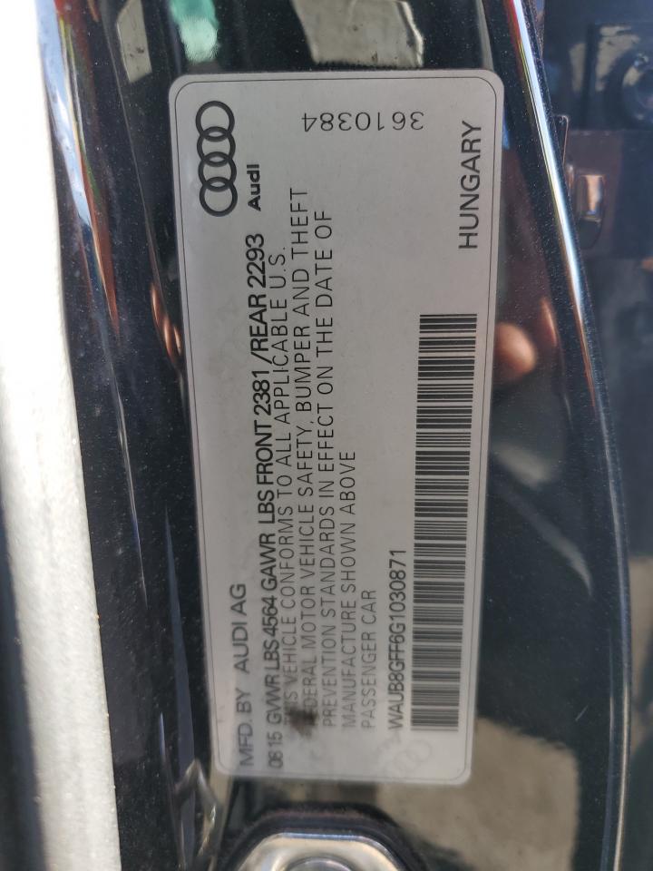 WAUB8GFF6G1030871 2016 Audi A3 Premium