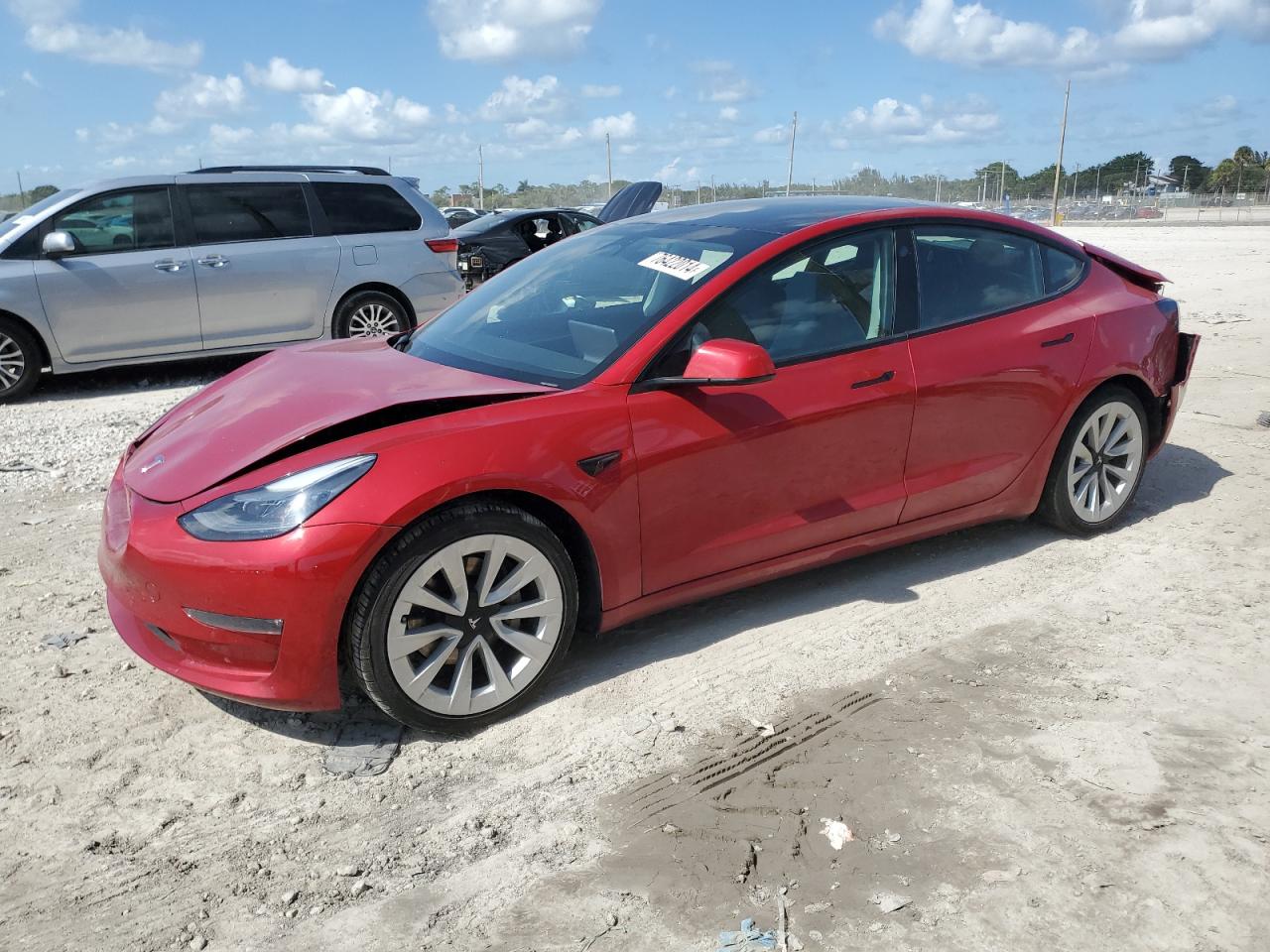 2021 Tesla Model 3 VIN: 5YJ3E1EB2MF035449 Lot: 76422014