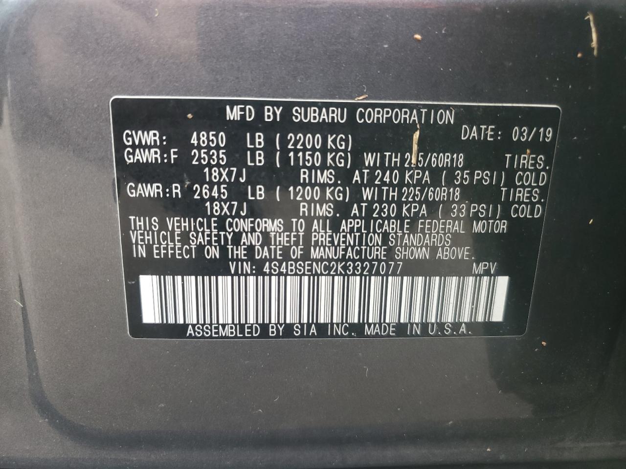2019 Subaru Outback - Image 14