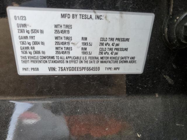 7SAYGDEE5PF664559 Tesla Model Y  14