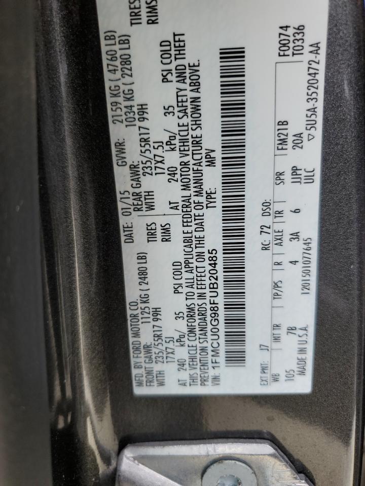 1FMCU0G98FUB20485 2015 FORD ESCAPE - Image 13