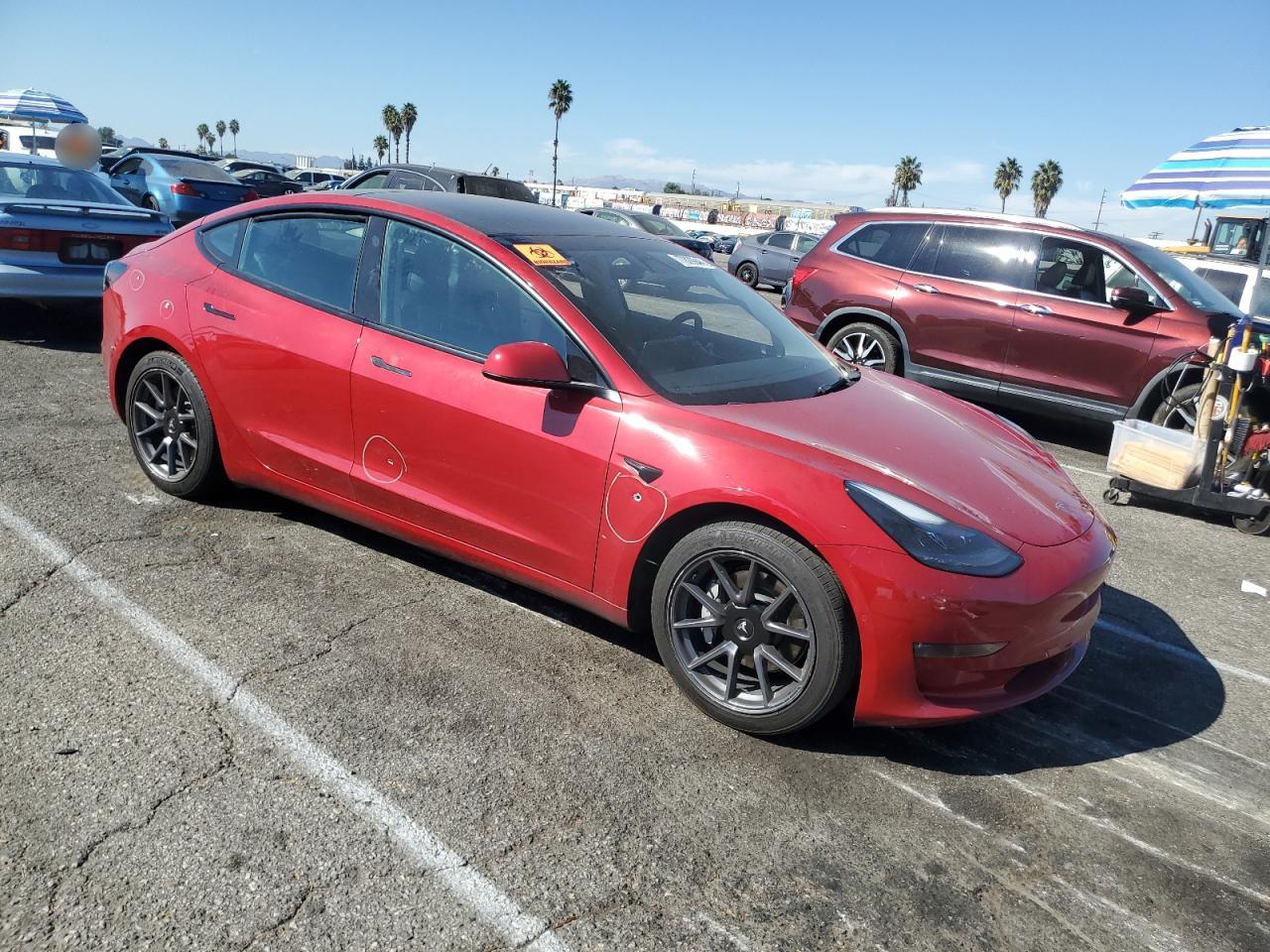 VIN 5YJ3E1EB4NF135943 2022 TESLA MODEL 3 no.4