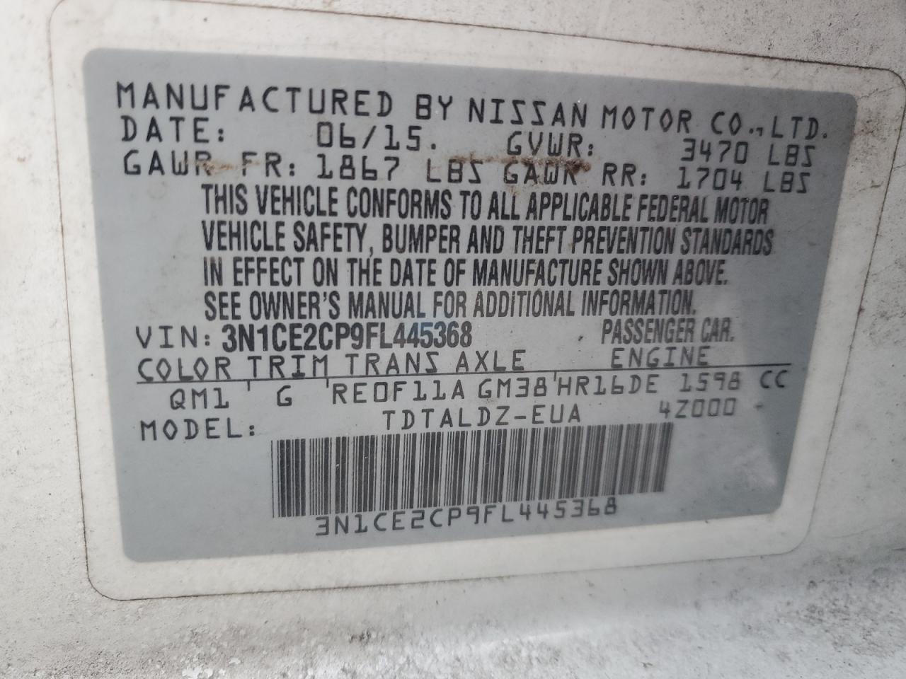 2015 Nissan Versa - Image 12