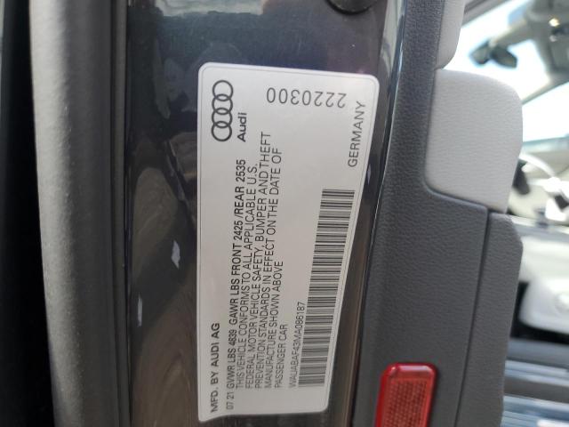 WAUABAF43MA086187 Audi A4 PREMIUM 12