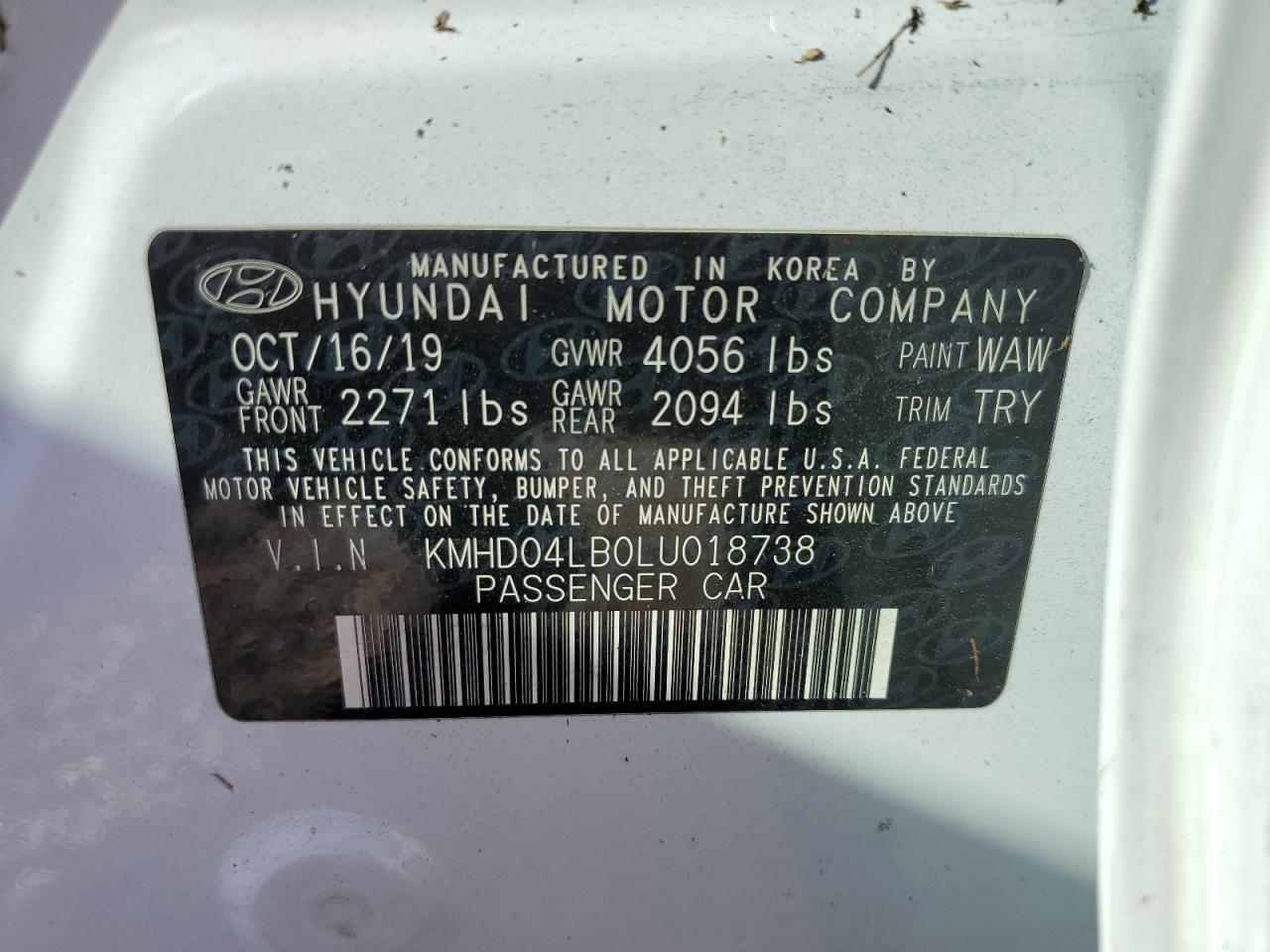 KMHD04LB0LU018738 2020 Hyundai Elantra Sport