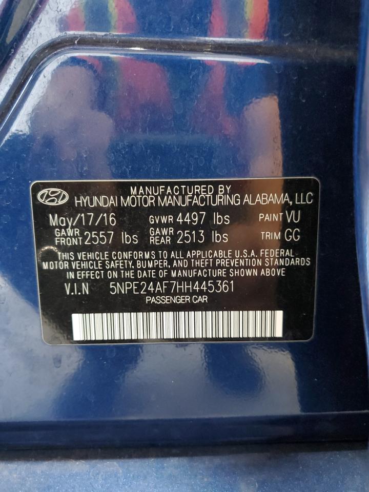 5NPE24AF7HH445361 2017 Hyundai Sonata Se