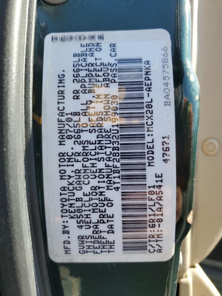 2002 Toyota Avalon Xl VIN: 4T1BF28B32U199030 Lot: 73997204