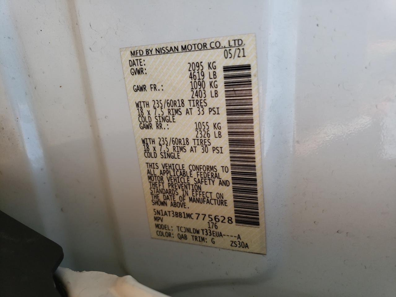 5N1AT3BB1MC775628 2021 NISSAN ROGUE - Image 13