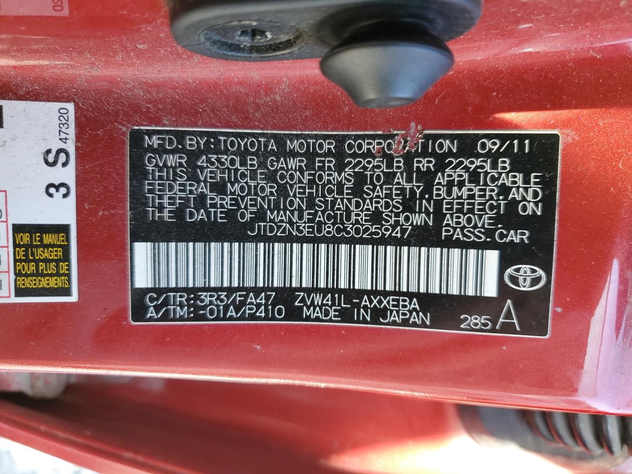 JTDZN3EU8C3025947 2012 Toyota Prius V