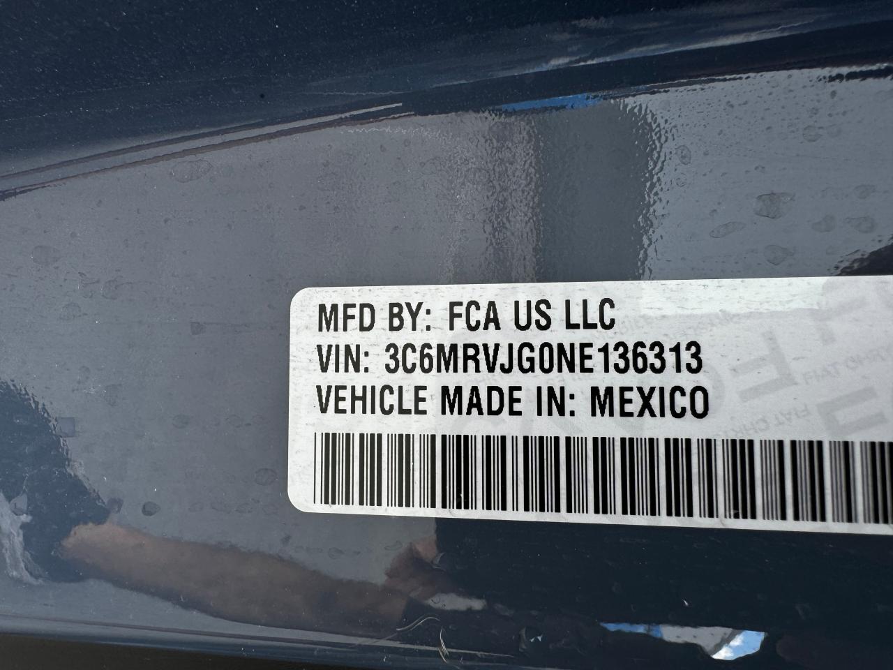 2022 Ram Promaster 3500 3500 High VIN: 3C6MRVJG0NE136313 Lot: 77645024