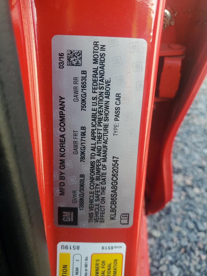 KL8CB6SA8GC620547 2016 Chevrolet Spark Ls