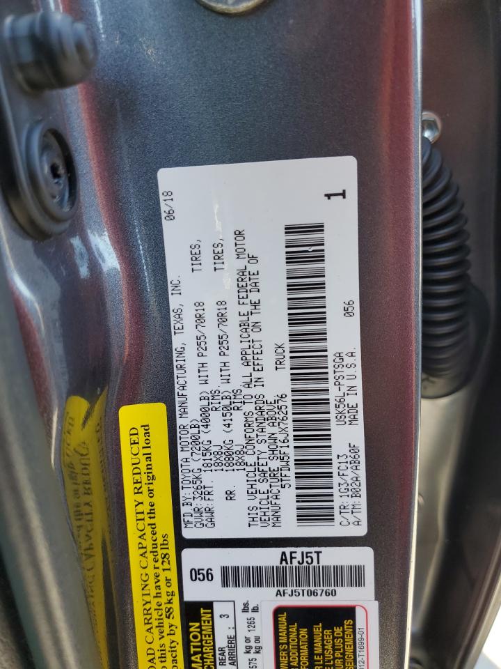 5TFDW5F16JX762576 2018 Toyota Tundra Crewmax Sr5