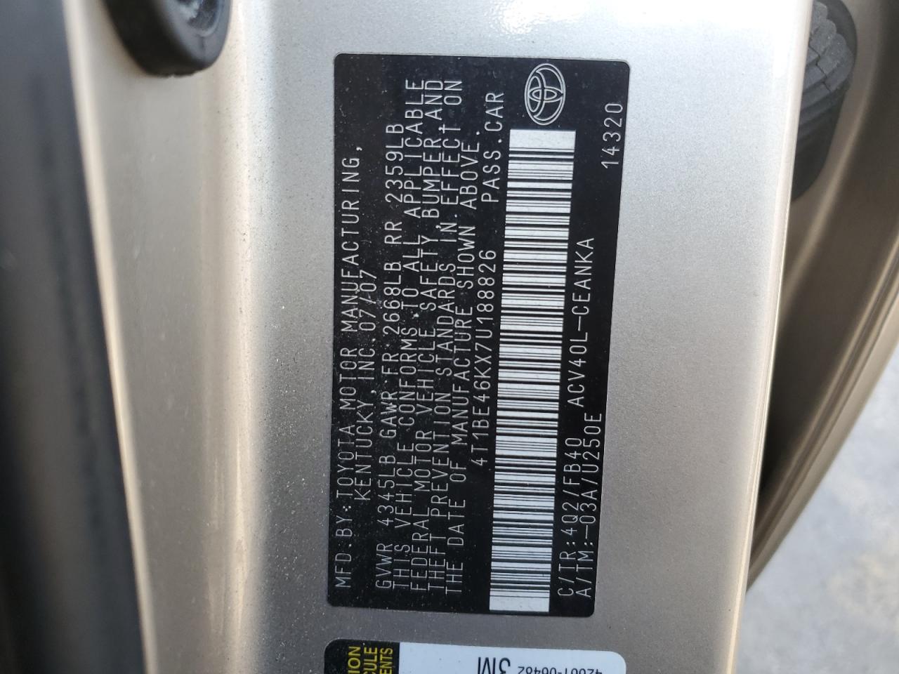 2007 Toyota Camry - Image 12