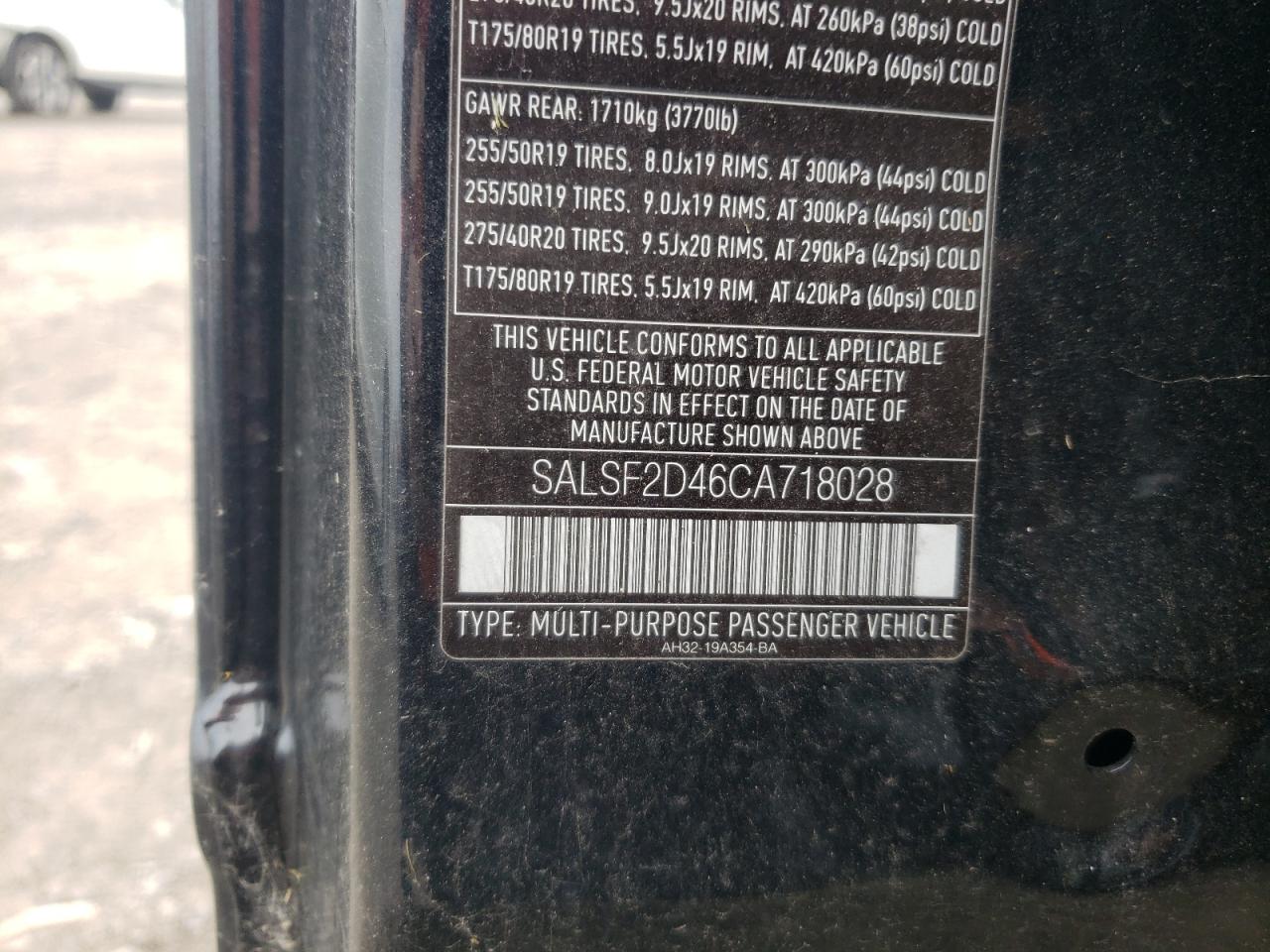 2012 Land Rover Range Rover Sport Hse VIN: SALSF2D46CA718028 Lot: 74059544