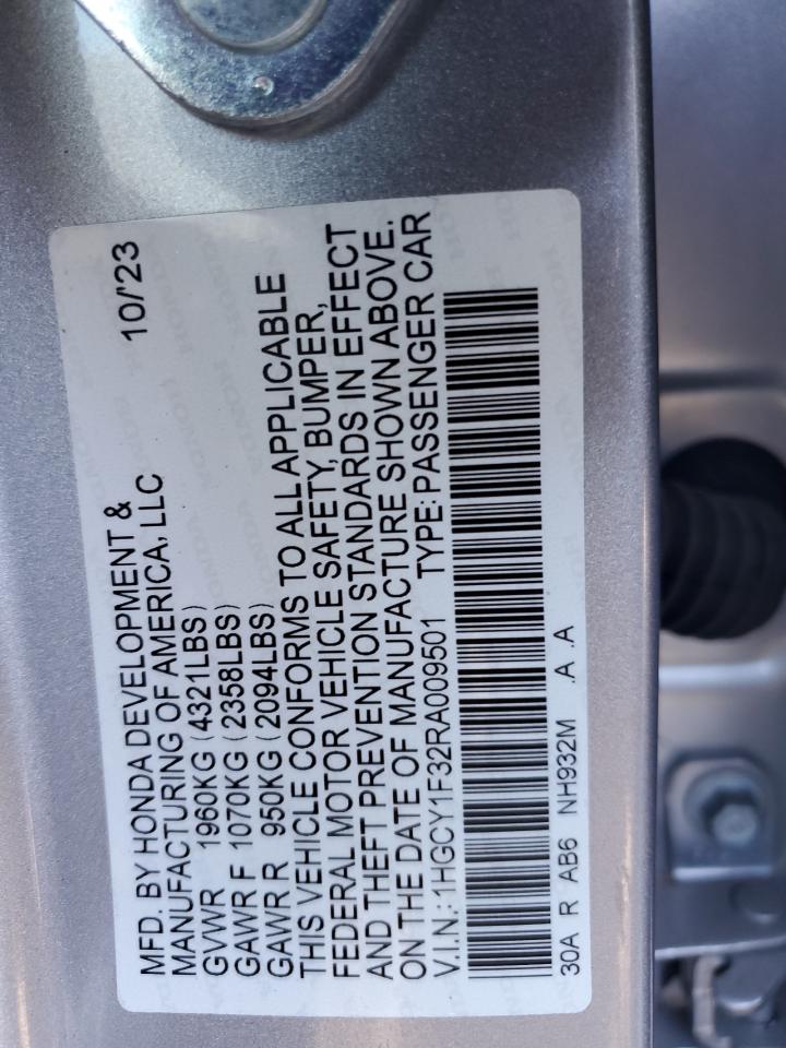 1HGCY1F32RA009501 2024 Honda Accord Ex