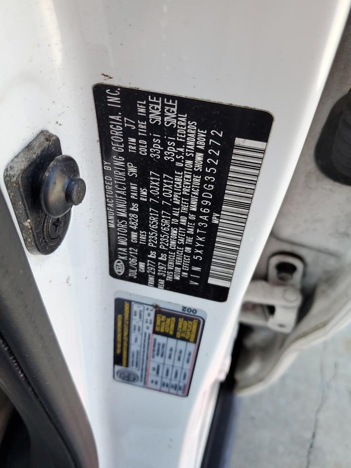 2013 Kia Sorento Lx VIN: 5XYKT3A69DG352272 Lot: 73990554