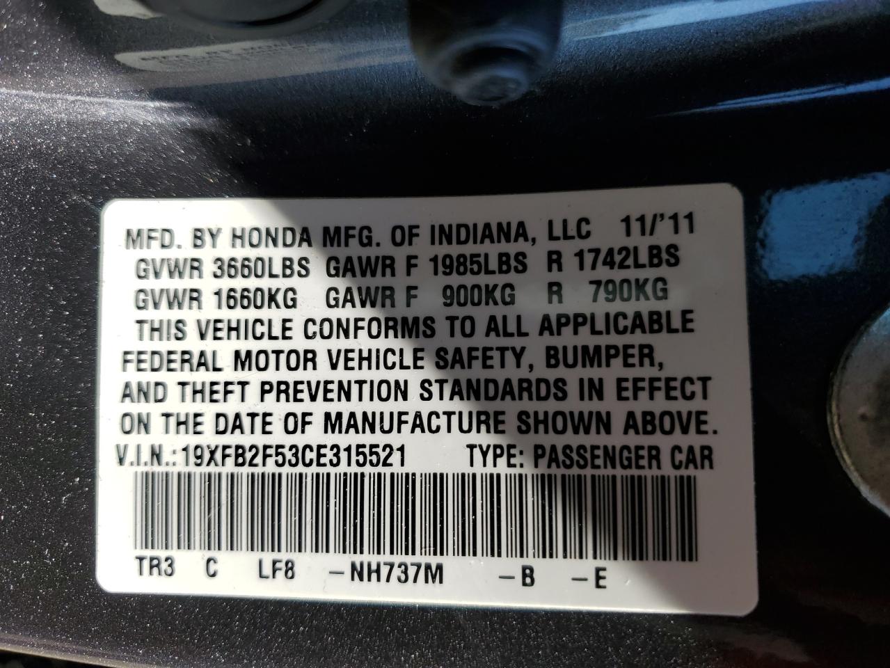 2012 Honda Civic - Image 15