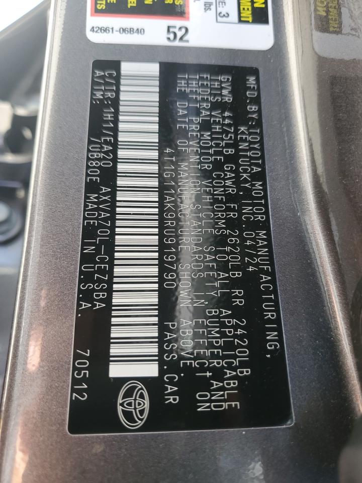 4T1G11AK9RU919790 2024 TOYOTA CAMRY - Image 13