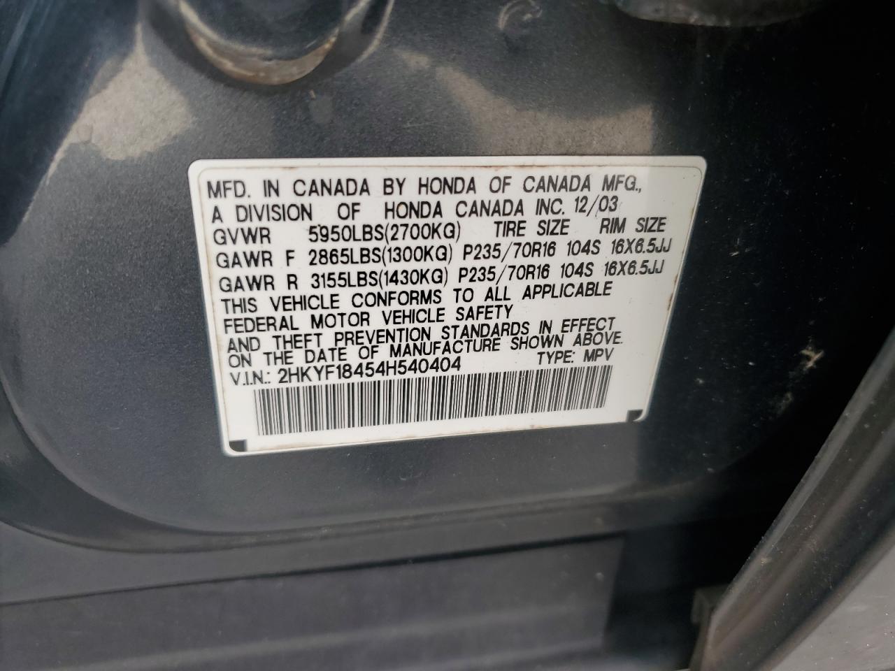 2004 Honda Pilot - Image 13