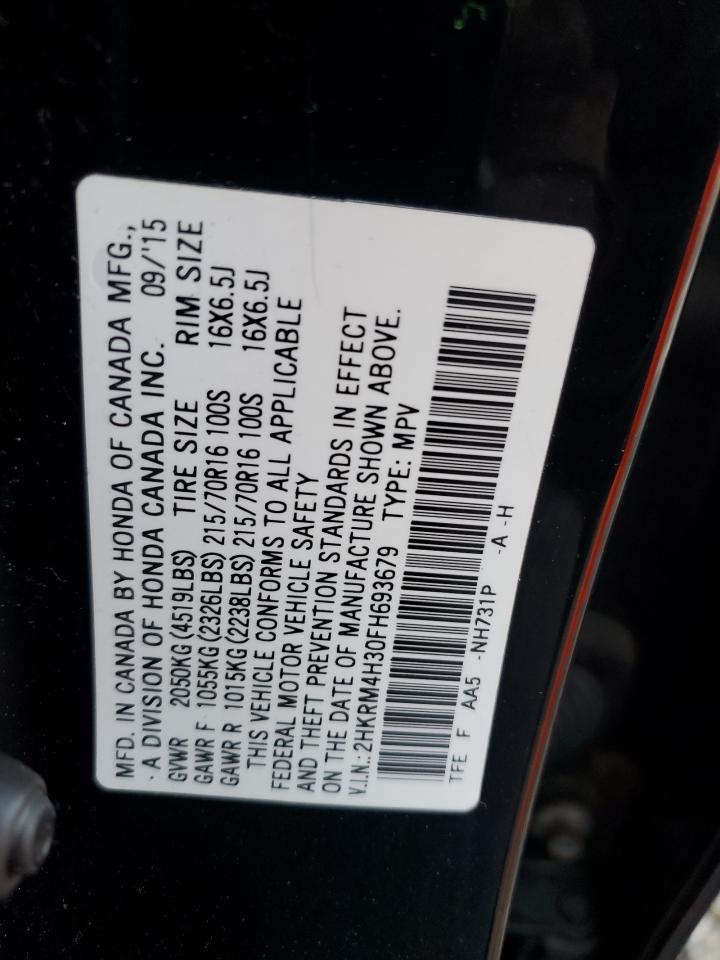 2HKRM4H30FH693679 2015 Honda Cr-V Lx