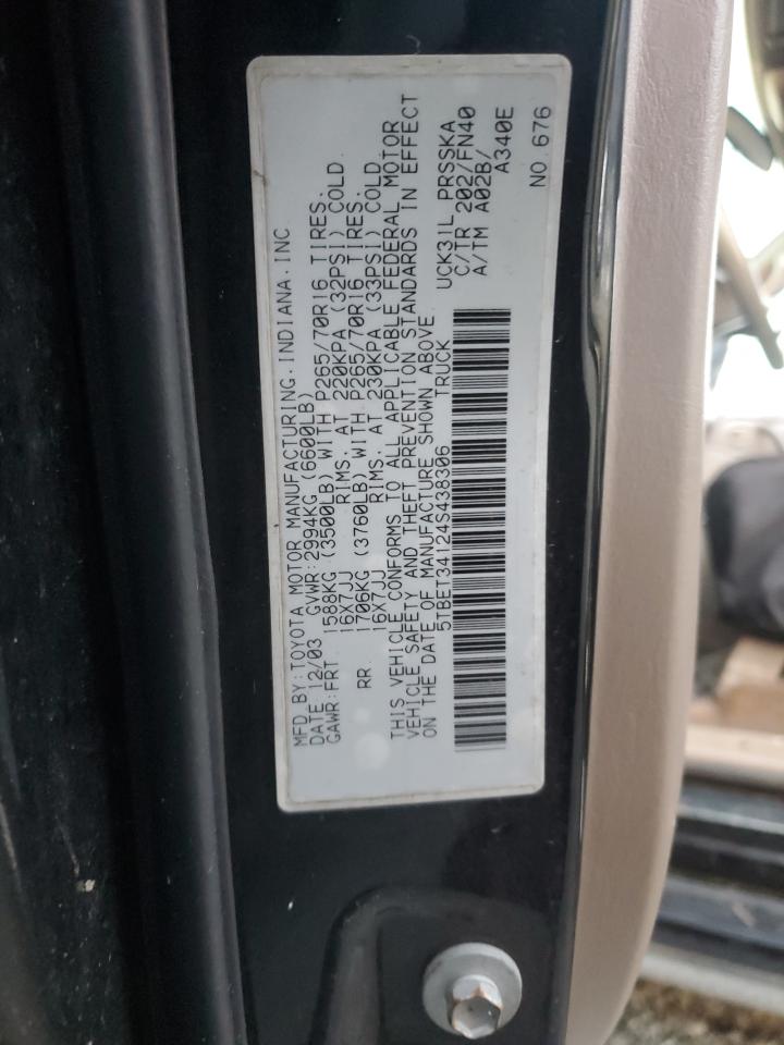 5TBET34124S438306 2004 Toyota Tundra Double Cab Sr5