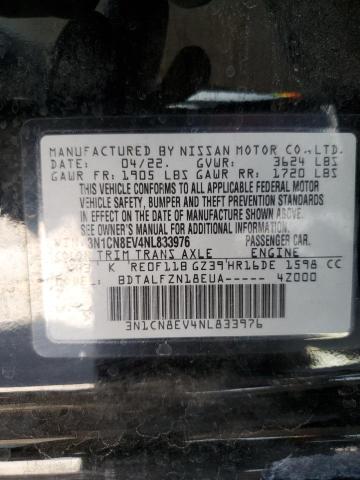 3N1CN8EV4NL833976 Nissan Versa SV 12