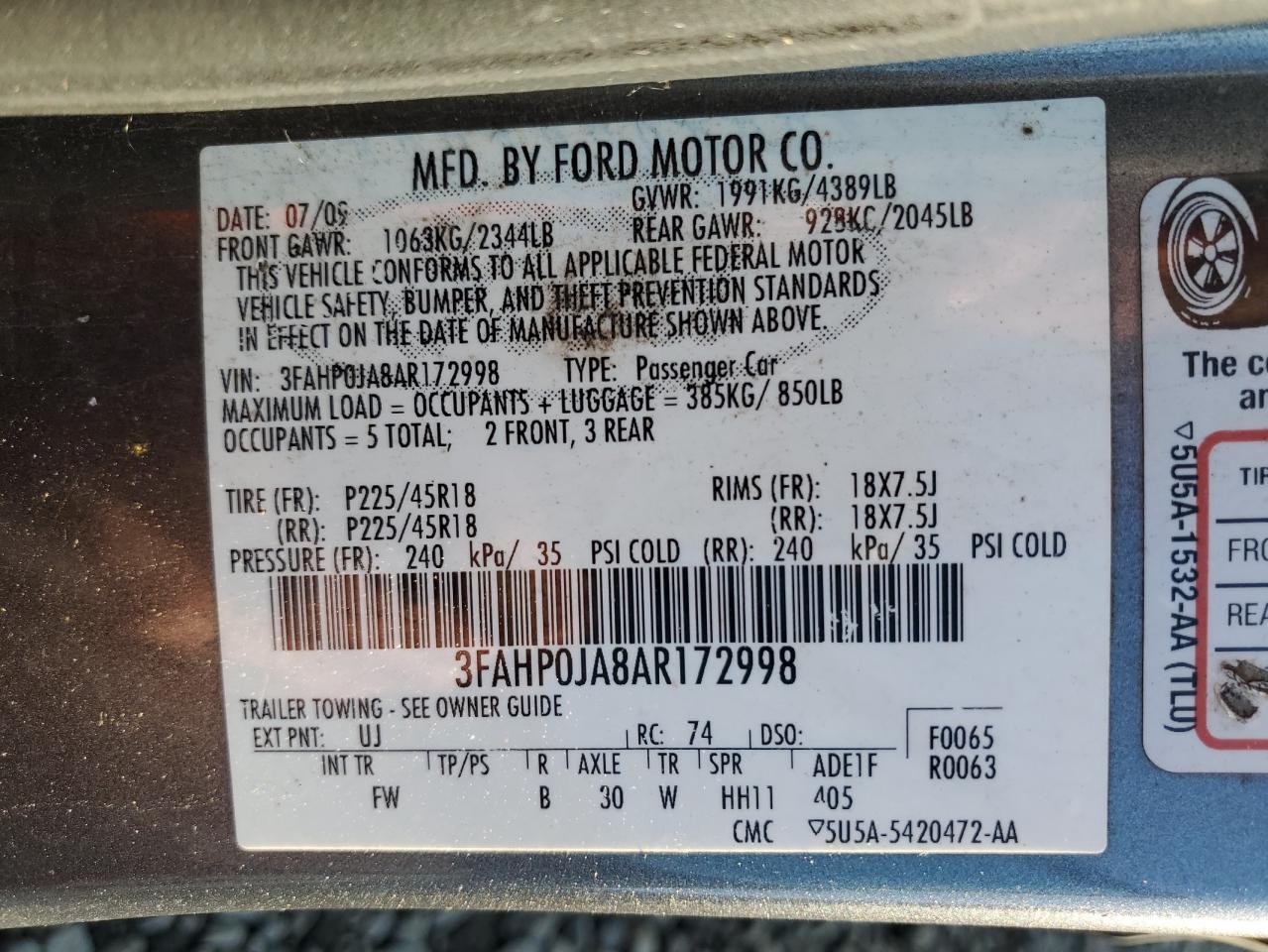 2010 Ford Fusion - Image 12