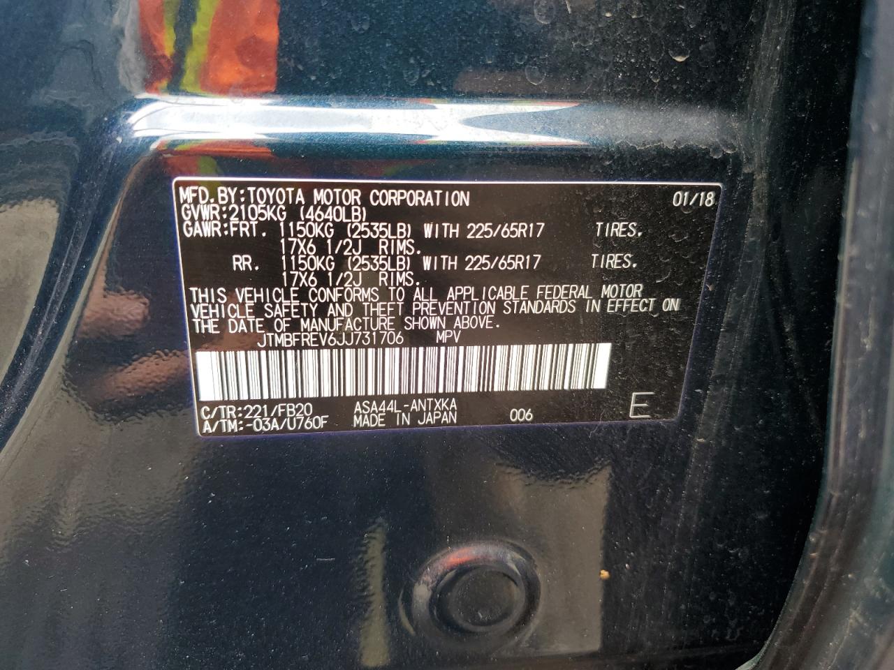 JTMBFREV6JJ731706 2018 TOYOTA RAV 4 - Image 15