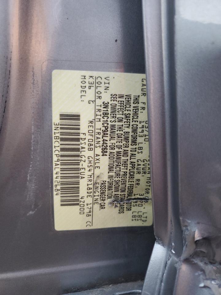 2010 Nissan Versa S VIN: 3N1BC1CP9AL442684 Lot: 78458994