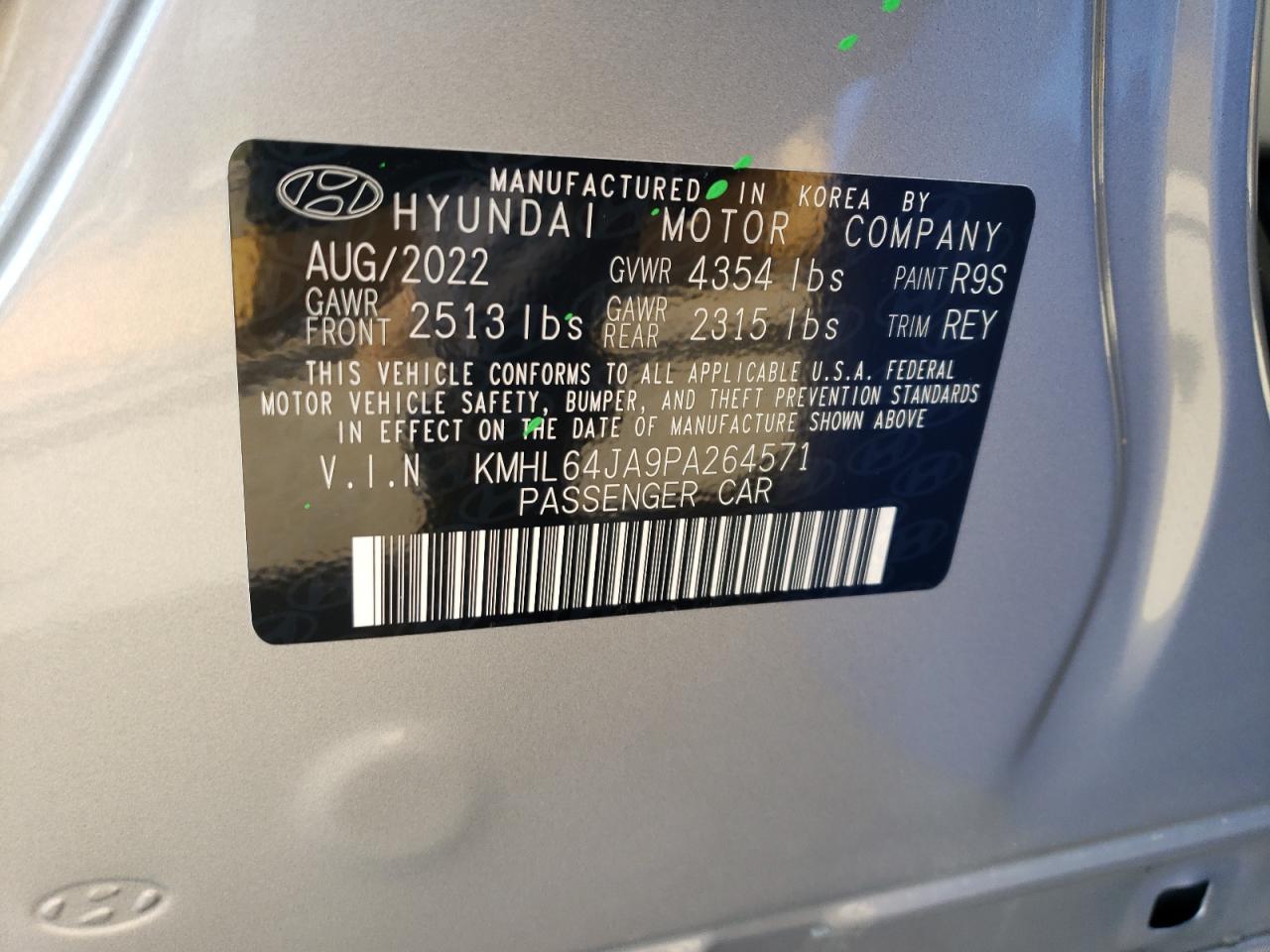 KMHL64JA9PA264571 2023 Hyundai Sonata Sel