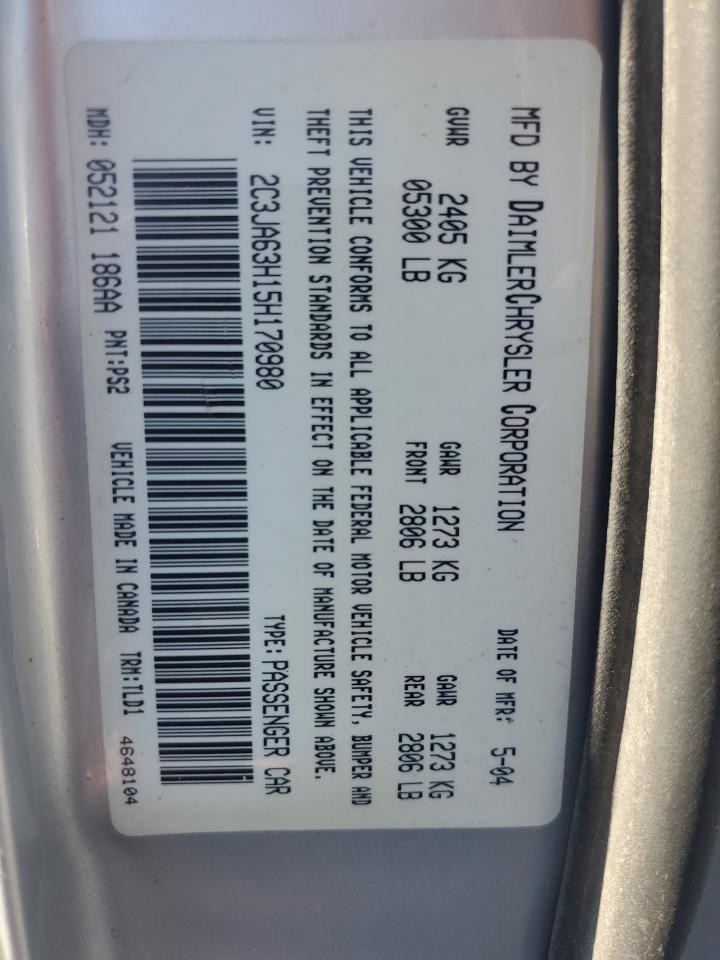 2005 Chrysler 300C VIN: 2C3JA63H15H170980 Lot: 77455874