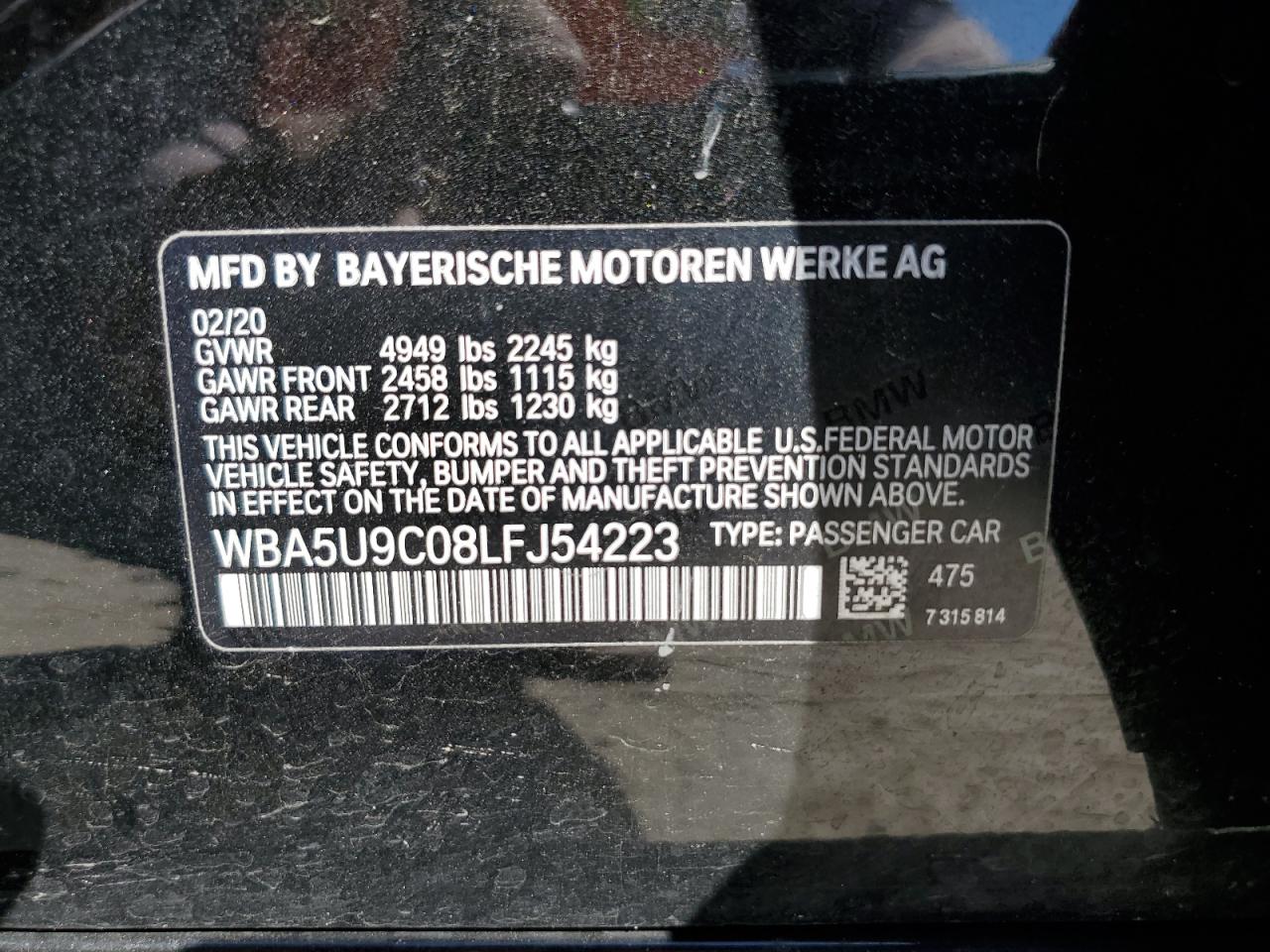 2020 BMW M340Xi VIN: WBA5U9C08LFJ54223 Lot: 73482184