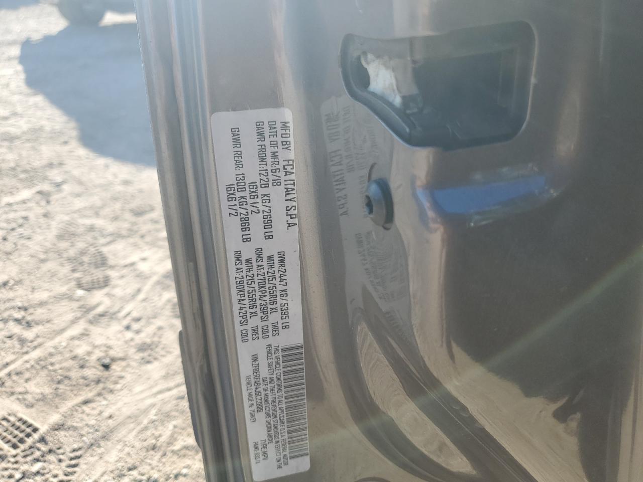 ZFBERFAB4J6L23886 2018 Ram Promaster City