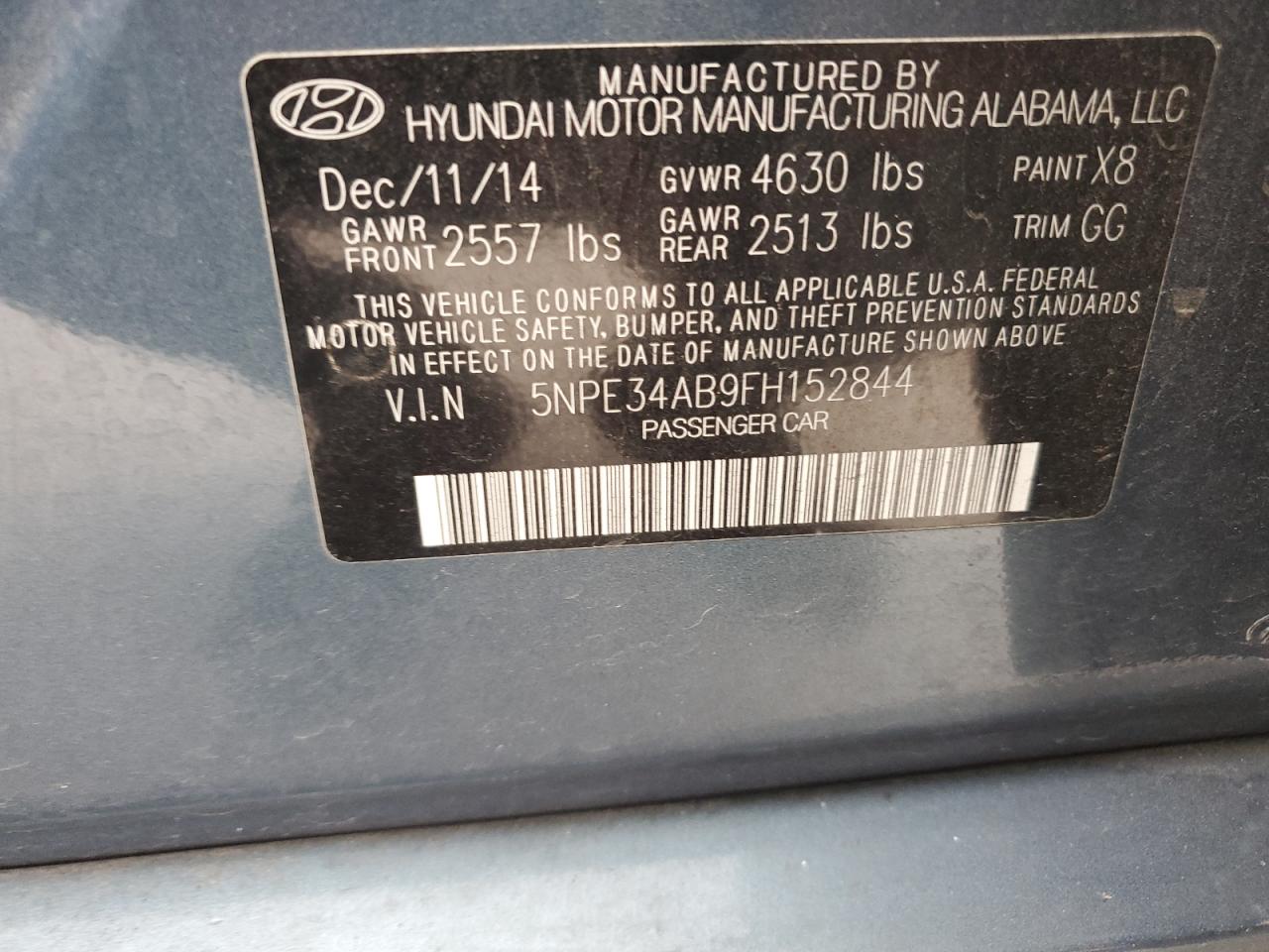 5NPE34AB9FH152844 2015 Hyundai Sonata Sport