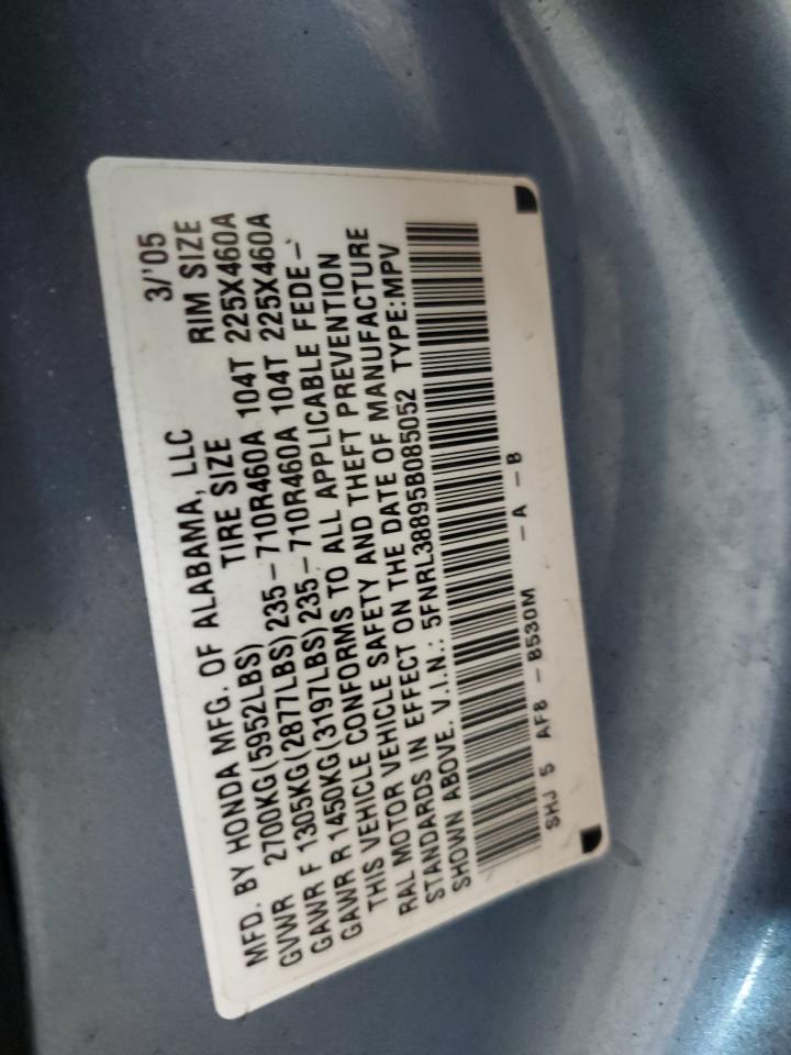 5FNRL38895B085052 2005 Honda Odyssey Touring