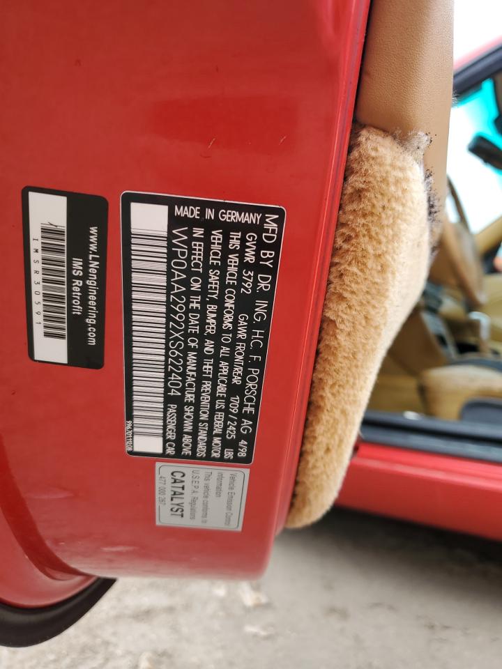 1999 Porsche 911 Carrera VIN: WP0AA2992XS622404 Lot: 74741134