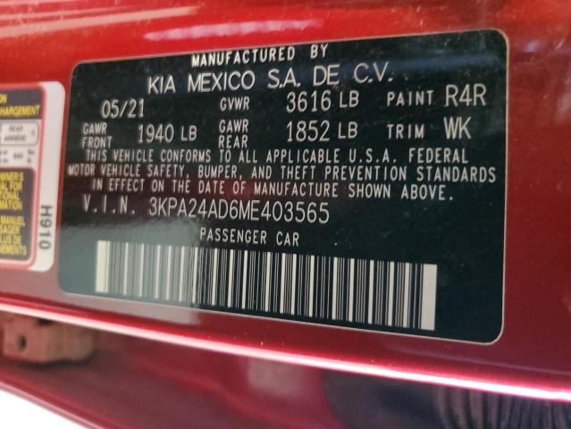 3KPA24AD6ME403565 Kia Rio LX 12