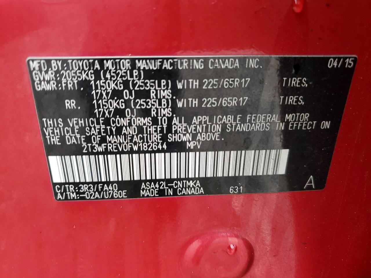 2015 Toyota RAV 4 - Image 13