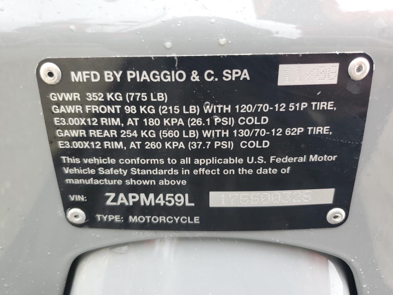 ZAPM459L175500325 2007 Vespa Gts 250