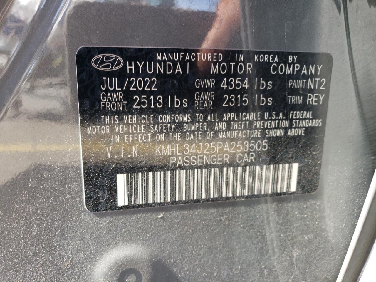 VIN KMHL34J25PA253505 2023 HYUNDAI SONATA no.12